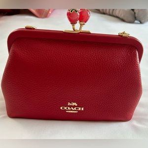 Coach Nora Kisslock Crossbody With Strawberry